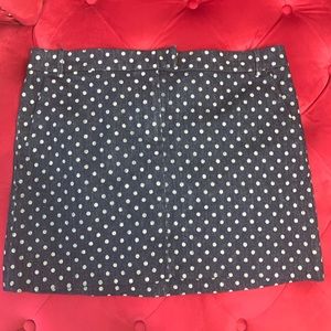 NWT JCrew Polka Dot Mini Skirt Sz 12